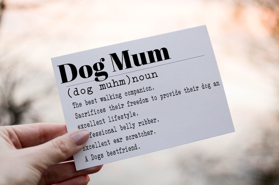 Dog Mum Birthday Card, Mum Birthday Card, Dog Mum Birthday Card, Mummy Greeting 