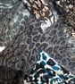 Slow stitching kit, fabric remnants - animal print theme - Image 6