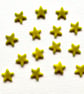 Pack of 15 yellow stars made with Bullseye 90coe glass