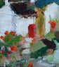Cottage painting with semi abstract poppys - Image 5