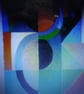 Abstract Art 003,A4 unframed, mounted, free hook & easel free shipping, Ref 6903 - Image 1