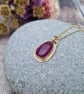9ct Gold and Red Sapphire Necklace