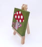 Mouse and Toadstool Painting - whimsical miniature canvas art - Image 3