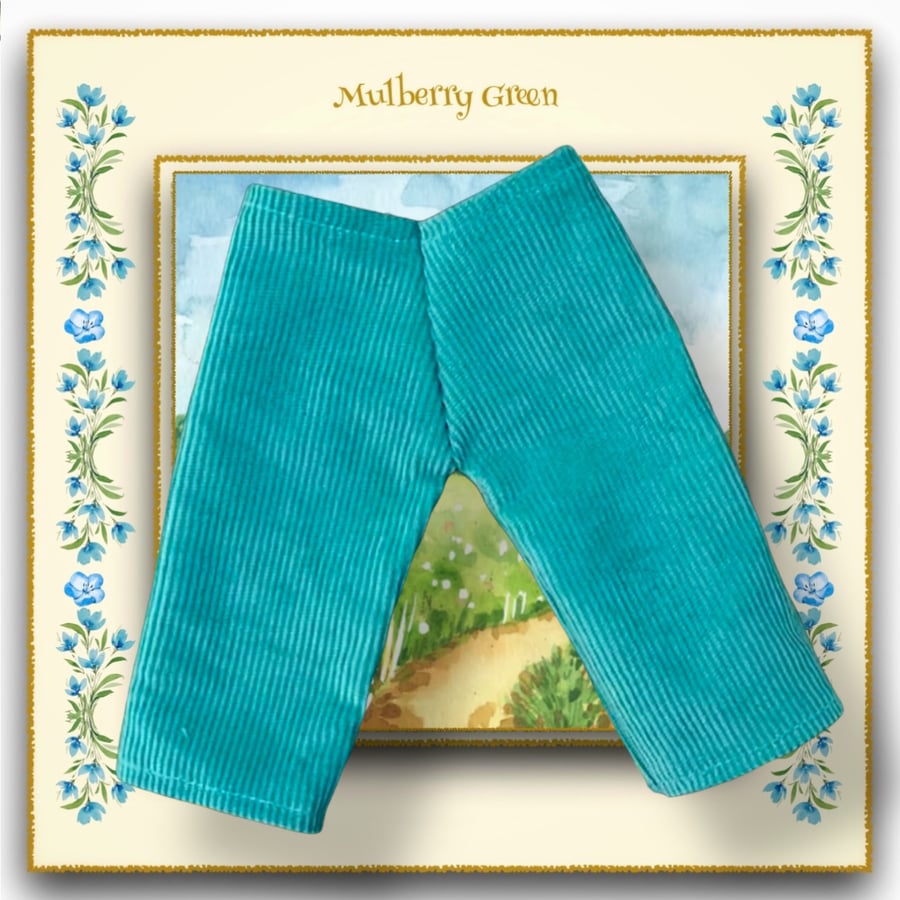 Turquoise Corduroy Trousers