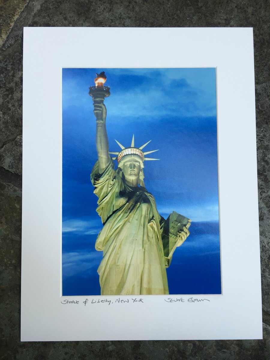 Statue of Liberty, New York Signed Mounted Print FREE DELIVERY