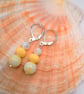 Yellow Glass Bead Necklace and Earrings, Gift Set, Yellow Necklace & Earrings - Image 3