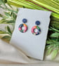 Rich Autumn Polymer Clay Hoop Earrings - Image 5