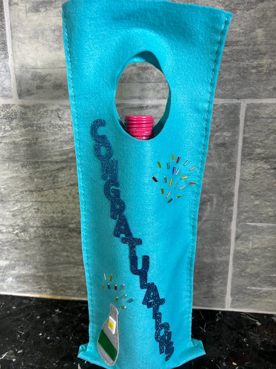 Hand Stitched Reusable Bottle Bag