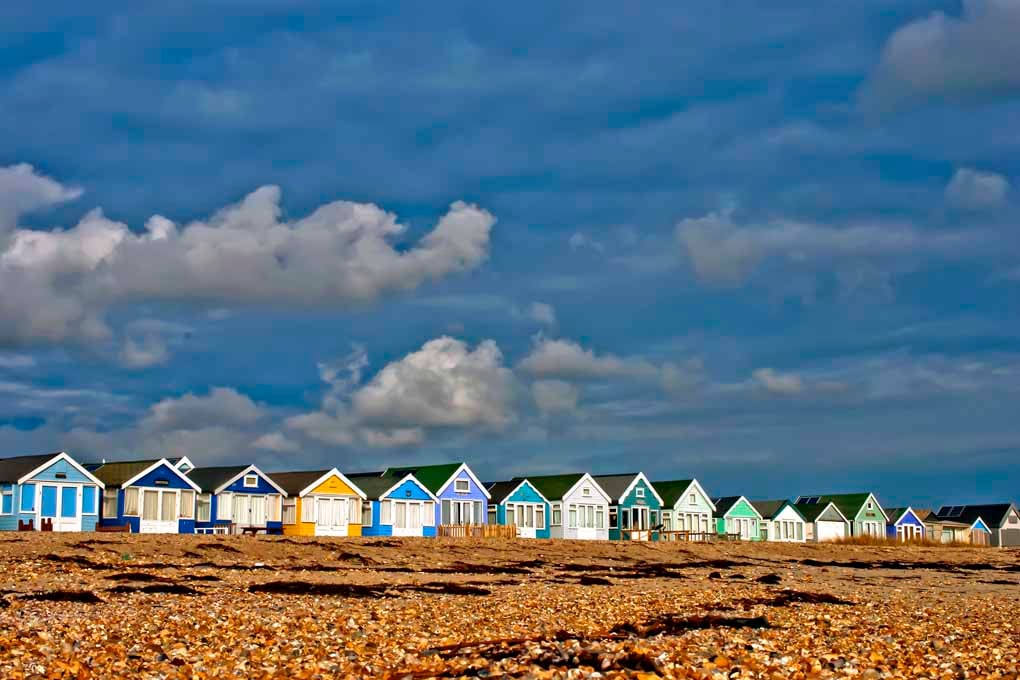 Hengistbury Head Beach Huts Dorset Coast Photograph Print