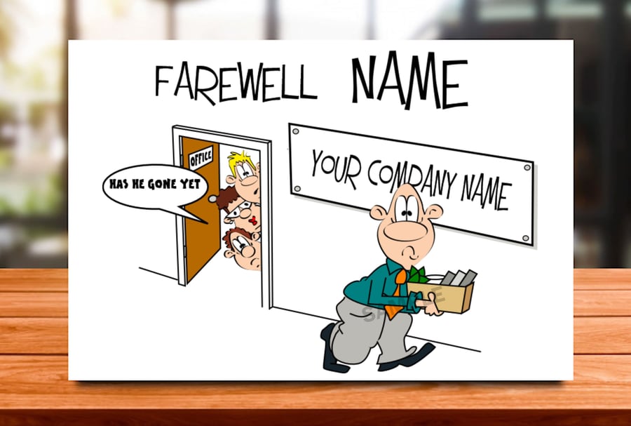 Personalised Leaving Card, Farewell Card, New Job, Retirement