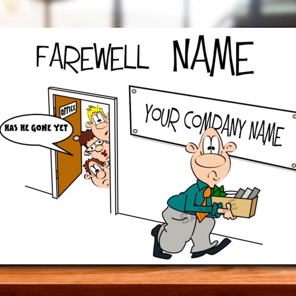 Personalised Leaving Card, Farewell Card, New Job, Retirement