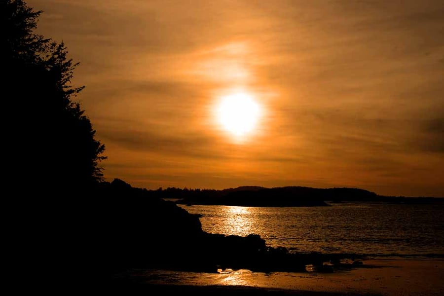 Sunset Long Beach Tofino Vancouver Island Canada Photograph Print