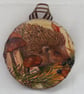 Decoupaged Hedgehog Wall Hanging - Image 1