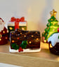 Hand-Painted Christmas Yule Log Tea Light Holder - Christmas Candle Holder - Image 5
