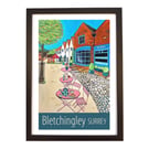 Bletchingley Surrey travel poster print by Susie West