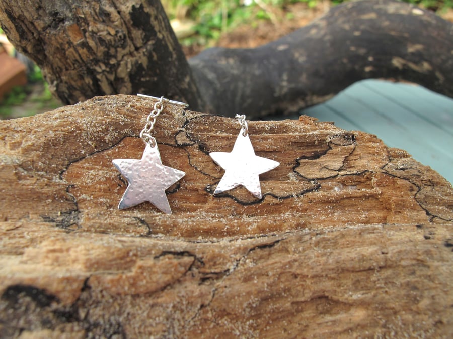Silver Star Earrings
