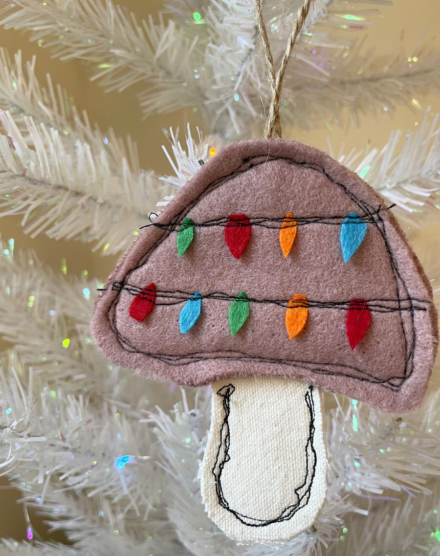 SALE Festive Lights Toadstool Hanging Decoration