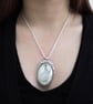 Rabbit Pendant Necklace - Silver Leaf Style - Image 2