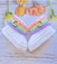 Rainbow Baby Booties – Crochet Newborn Gift & Baby Shower Gift - Image 3