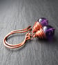 Amethyst Wire Wrapped Earrings  - Image 2