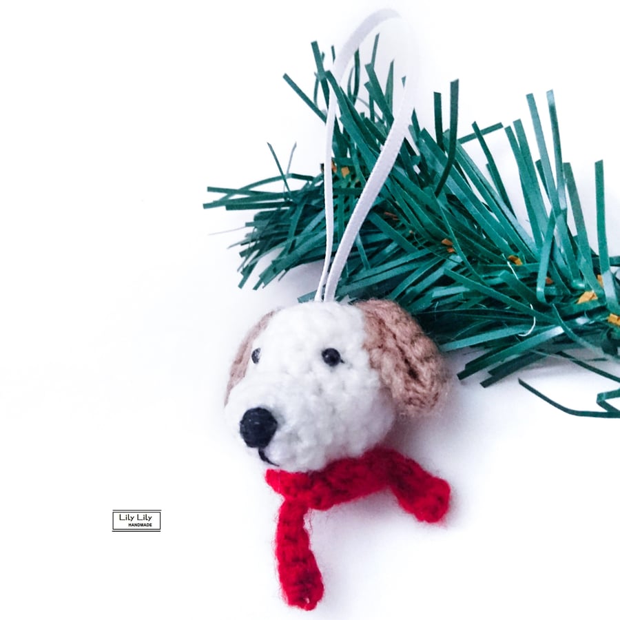 Dog hanging decoration, Harry, Handmade by Lily Lily Handmade