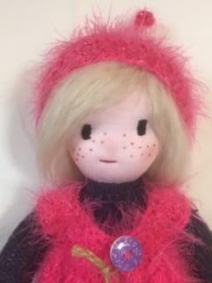 Hand knitted rag doll - Ophelia