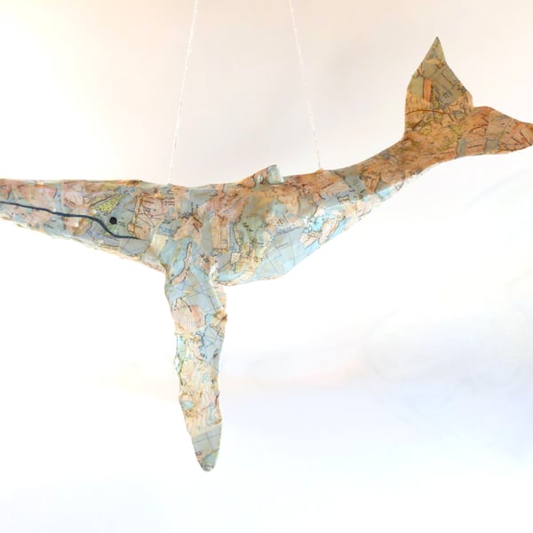Paper Map Whale PRE-ORDER - Handmade Nature Inspired Ocean Joy Gift for Adults