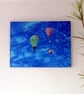 Hot Air Balloons Skyscape Original Oil Painting  - Image 6