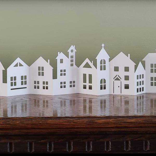 Mini Winter Village Scene Pop Up Decoration