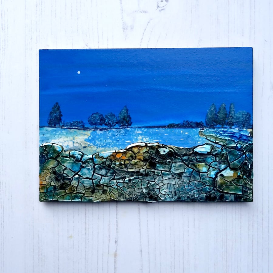Small Original Mixed Media Painting 