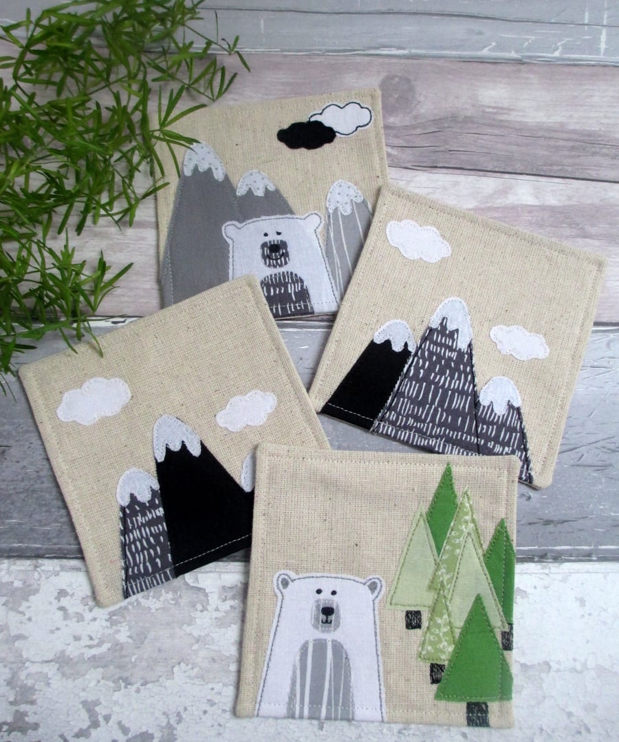 Handmade Decorative Coasters - Nature Lovers Gift - Fabric Coasters