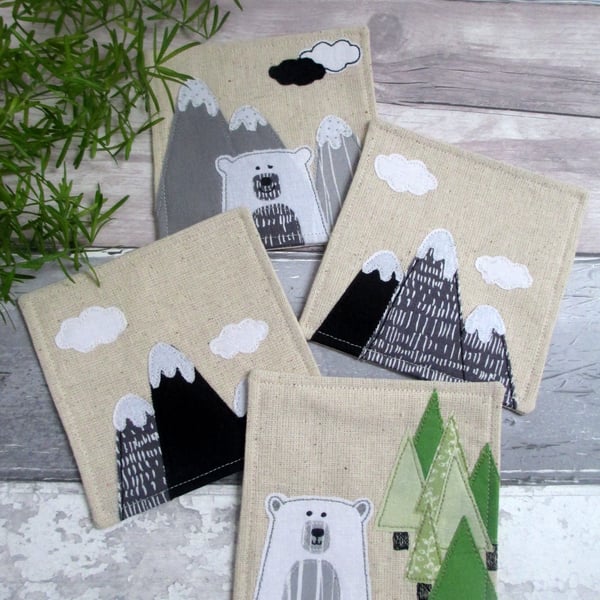 Handmade Decorative Coasters - Nature Lovers Gift - Fabric Coasters