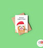 Cat Christmas Card, A6 Christmas Card, Cute Animal Christmas Card