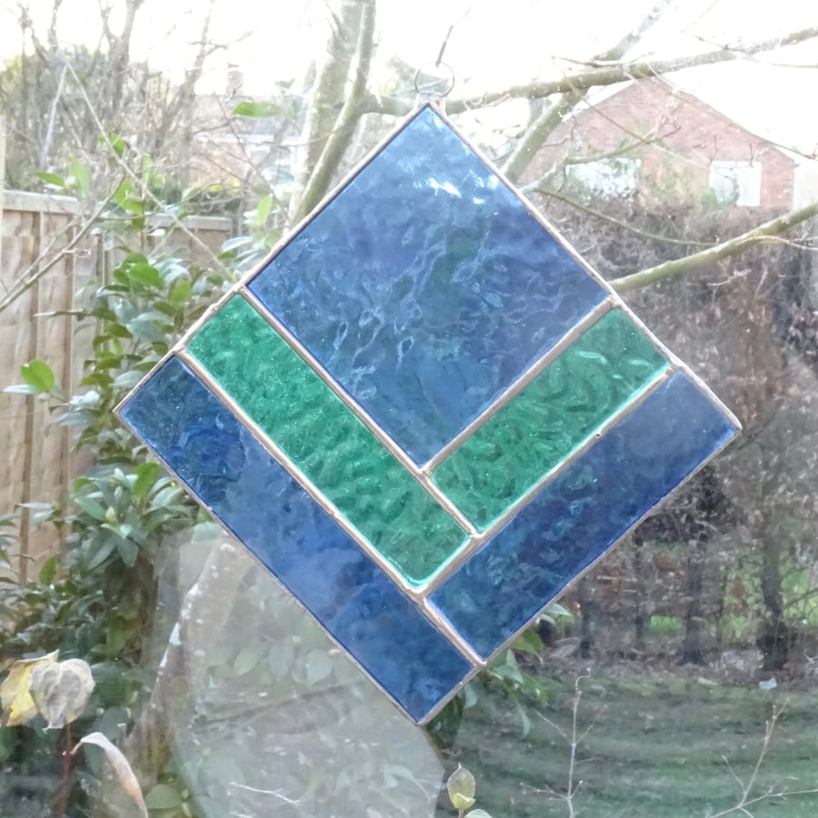 Stained Glass Square Suncatcher - SALE