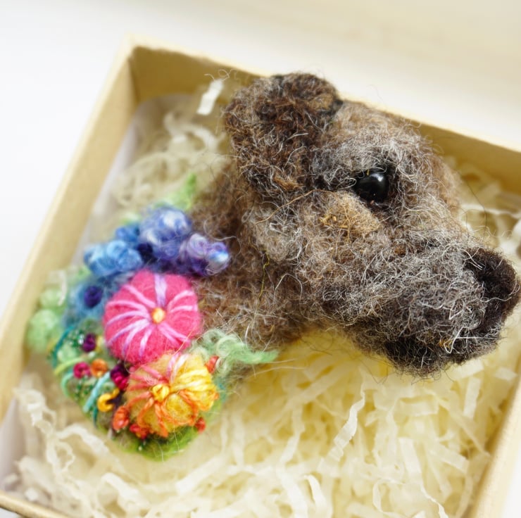 Border terrier brooch deals