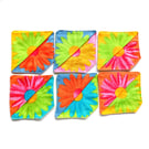 Bookmarks, 6 book marks, Set C, Floral Fabric Colourful Daisy print 