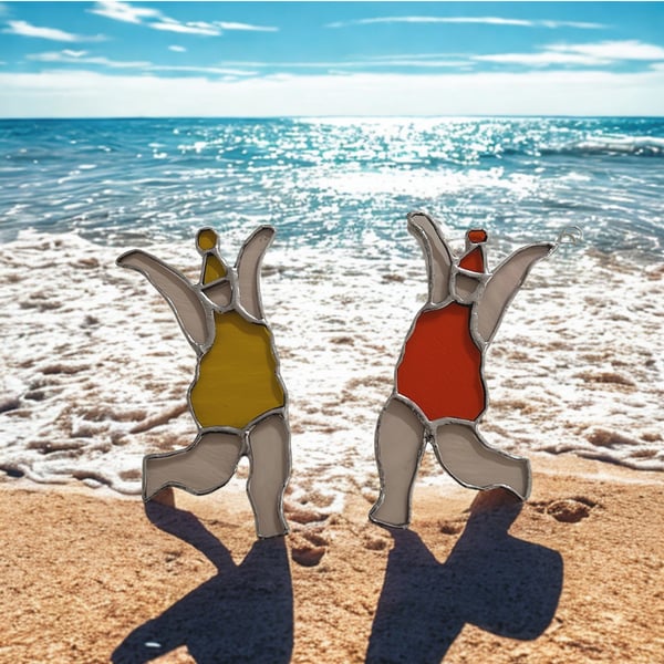 Fun Wild Swimmer Posed Caricature