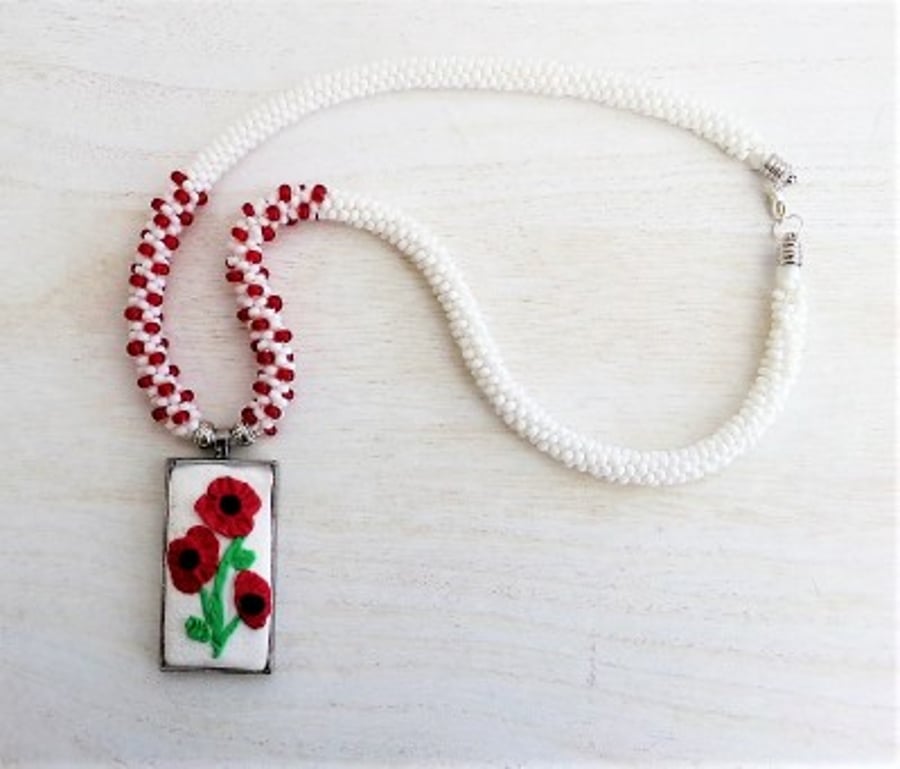 Polka Dot Poppy Pendant Necklace - The Poppy Collection