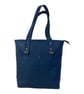 Genuine leather tote bag, medium sized blue shoulder bag - Image 6