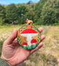 Mushrooms Hand Painted Wood Slice Ornament, Fly Agaric Mushrooms - Image 5