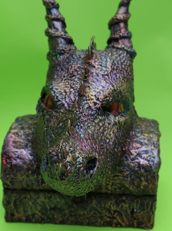 gothic Dragon handmade Dragon sculpture fantasy jewelry Chest   home decor