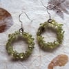 Peridot loop earrings