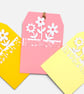 Set of 3 Handmade Birthday Gift Tags with Removable Card Inserts - Image 1