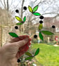 Stained Glass Olive Branch Suncatcher no.2 - Handmade Window Decoration  - Image 5