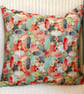 Scatter Cushion with Pad: Tapestry Abstract design Duck Egg Blue reverse 17" - Image 2