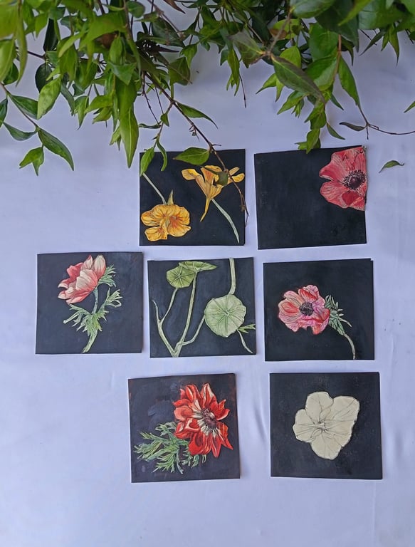 Rustic Botanical Flower Cards