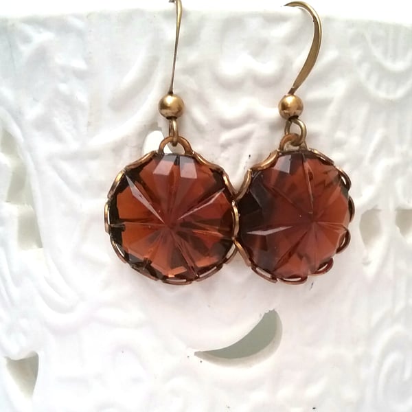 Vintage 30s Eara Glass Earrings..