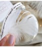 White Feather Memorial Bauble, Round Glass Christmas Ornament, Remembrance Keeps - Image 2