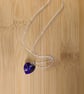 Necklace Purple Swarovski Heart Pendant on Sterling Silver Chain - Image 4
