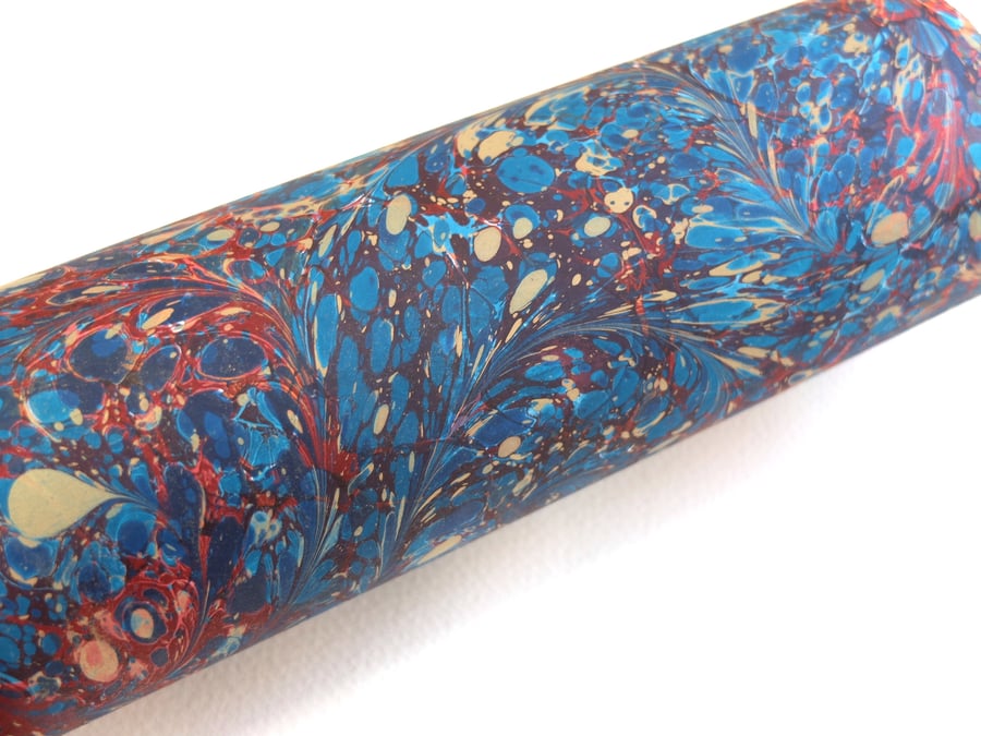 A4 Marbled paper sheet double marbled drawn stone slight second